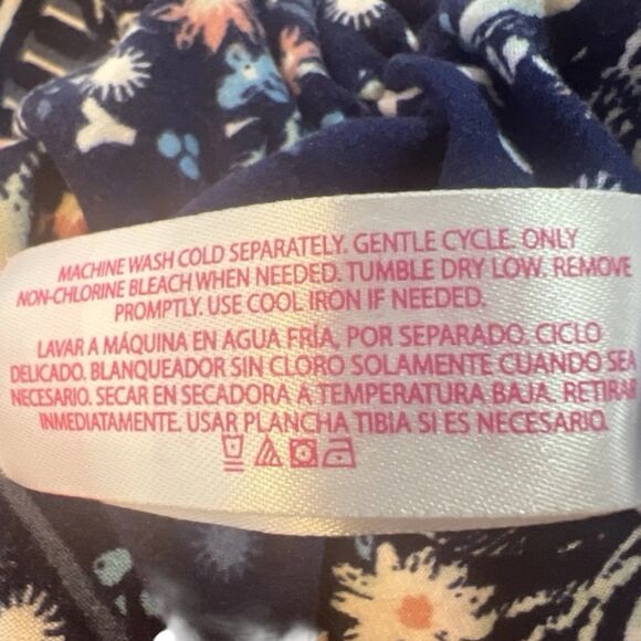 Y2K Boho Floral Maxi Romper Crisscross Top Split Skirt Overlay NoBo XL Shorts - Picture 10 of 11